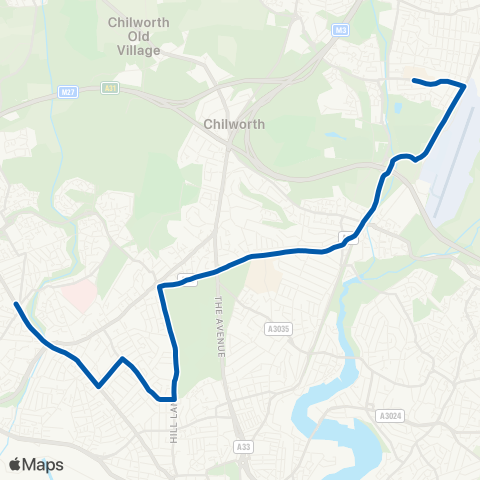 Bluestar Barton Peveril College - Maybush Corner map