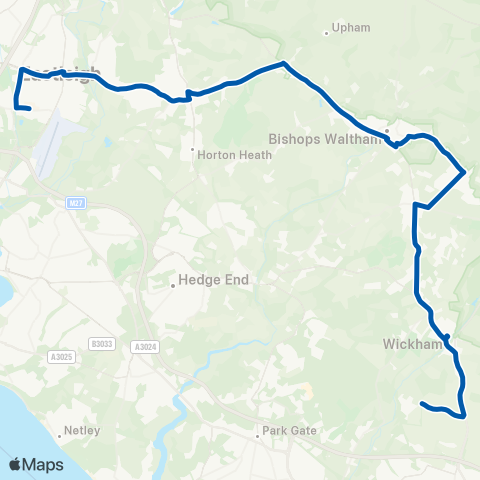 Bluestar School Routes Knowle Avenue - Barton Peveril College map