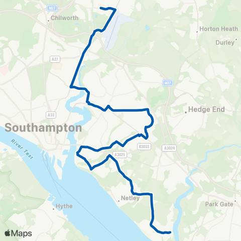 Bluestar School Routes The Square - Barton Peveril College map