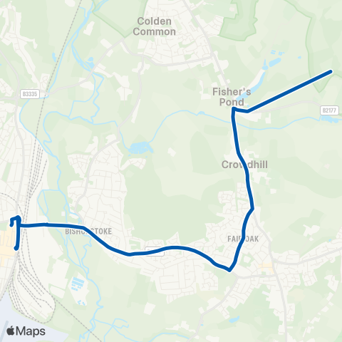 Bluestar Bus Sta (Stand B) - Marwell Zoo Car Park map