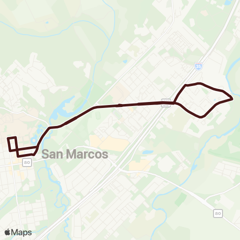 Bobcat Shuttle Aquarena Springs map