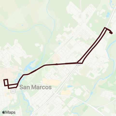 Bobcat Shuttle Blanco River map