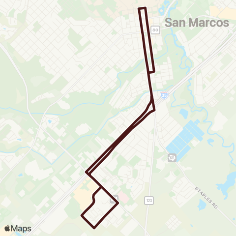 Bobcat Shuttle Night South map