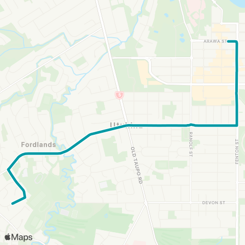 BayBus (Bay of Plenty) Westbrook - Glenholme - Rotorua CBD map