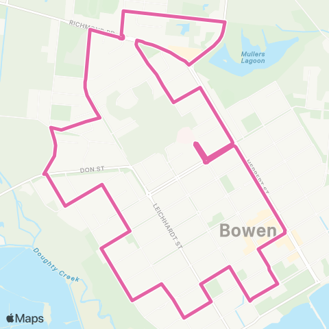 Translink Bowen Town Loop map