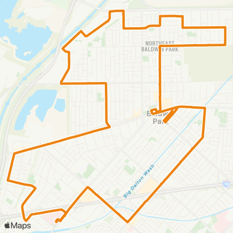 Baldwin Park Transit Pumpkin 1 map