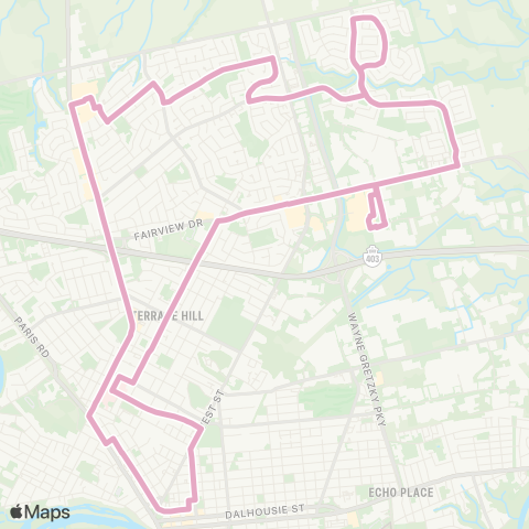 Brantford Transit Mall Link map