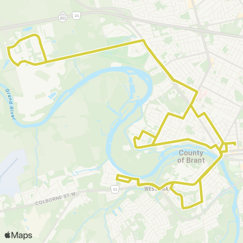 Brantford Transit West Brant Oakhill - NWIA Holmedale map