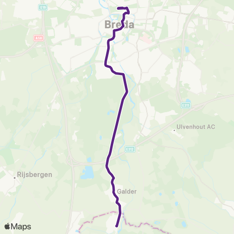 Bravo Centraal Station - Galder / Meersel Dreef map