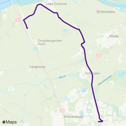 Bravo Breda - Lage Zwaluwe map