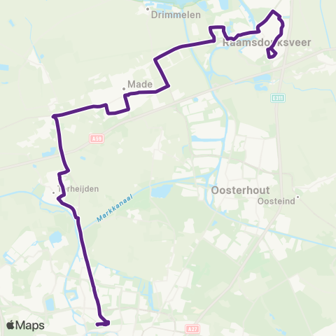 Bravo Breda via Made - Raamsdonksveer map