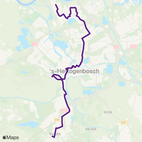 Bravo Maasoever via CS en JBZ - Vught map