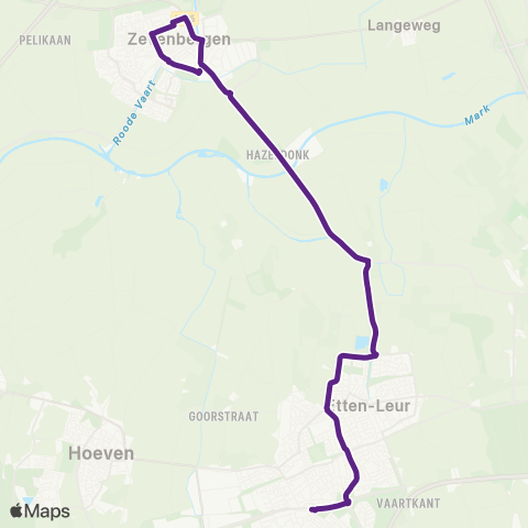 Bravo Zevenbergen - Etten-Leur map