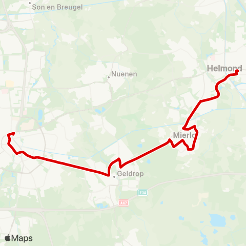 Bravo Helmond Station - Mierlo - Eindhoven Station map