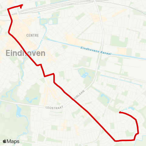 Bravo Eindhoven Gijzenrooi - Eindhoven Station map