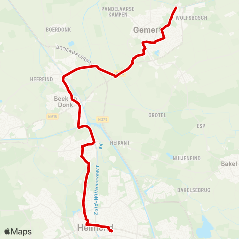 Bravo Helmond Station - Donk - Gemert map