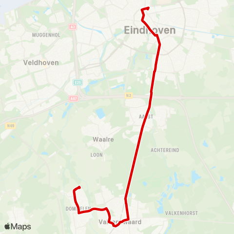 Bravo Dommelen - Valkenswaard - Eindhoven Station map