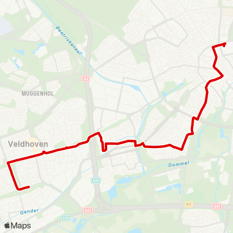 Bravo Veldhoven Abdijlaan - Eindhoven Station map