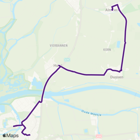 Bravo Almkerk - Raamsdonksveer map