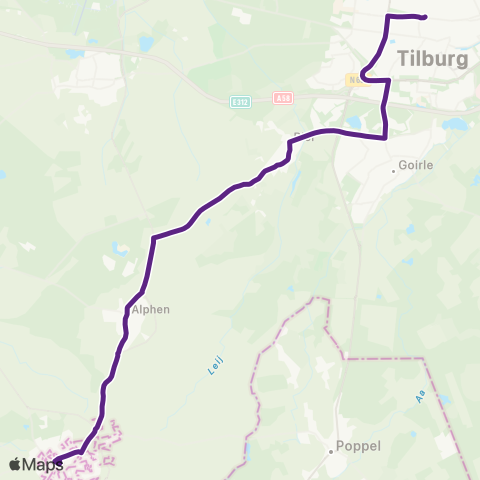 Bravo Tilburg - Baarle-Nassau map