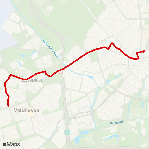 Bravo Veldhoven de Dom / Berg - Eindhoven Station map