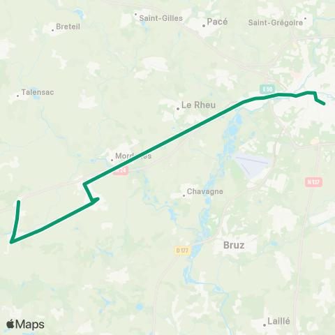 BreizhGo Car 35 Saint-Thurial - Rennes map