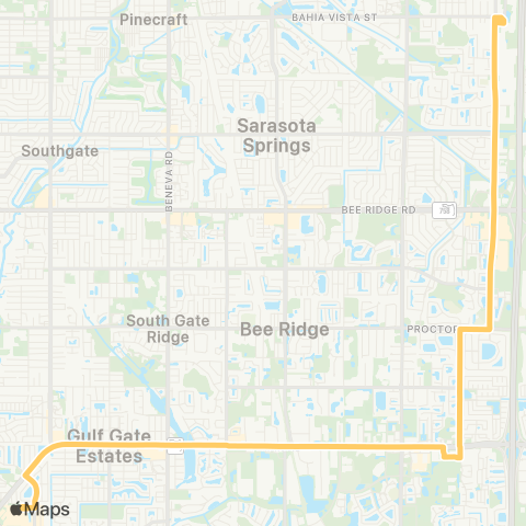 Breeze Transit Gulf Gate / Cattlemen map