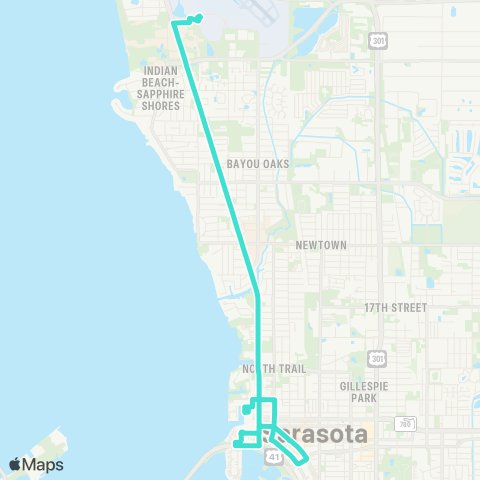 Breeze Transit SRQ Flyer map