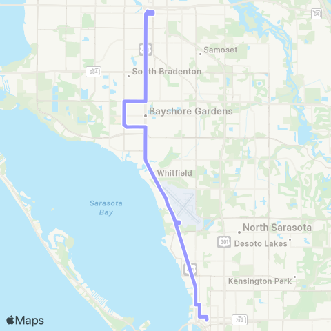 Breeze Transit Sarasota / SRQ / Bradenton map