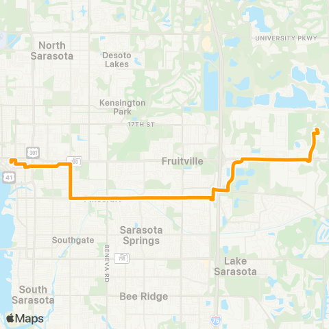 Breeze Transit Downtown / Bahia Vista / Cattlemen map