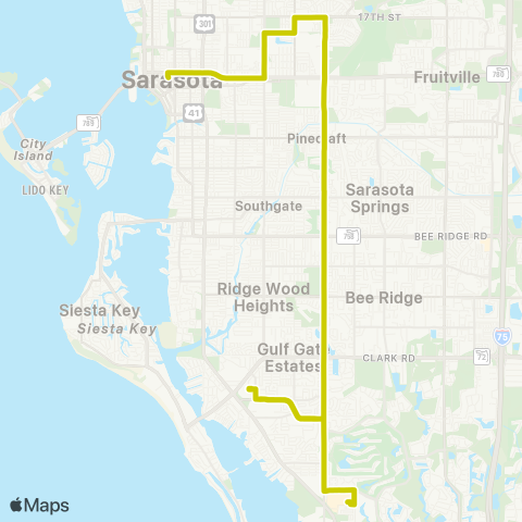 Breeze Transit Beneva / Sarasota Square Mall map