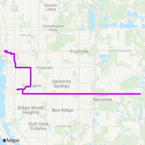 Breeze Transit Downtown / Southgate / Bee Ridge map