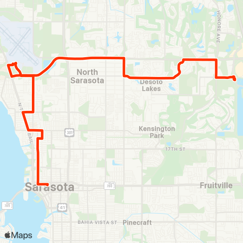 Breeze Transit Downtown / SRQ / UTC Mall map