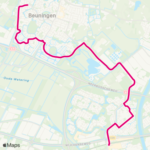 Breng Beuningen - Nijmegen Dukenburg map