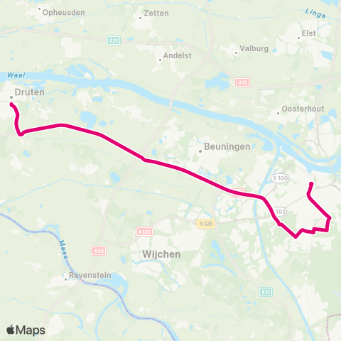 Breng Druten - Nijmegen CS map