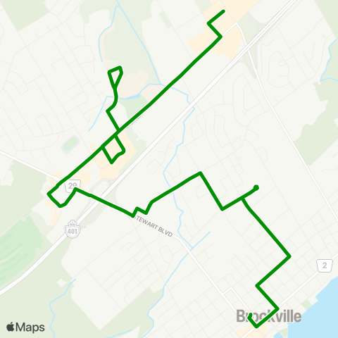 Brockville Transit  map