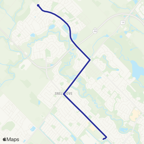 Brampton Transit Mayfield West map