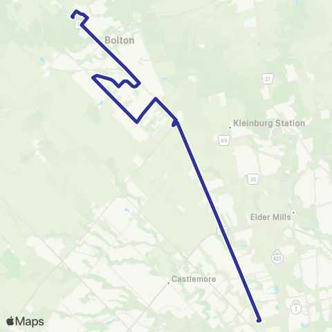 Brampton Transit Bolton map