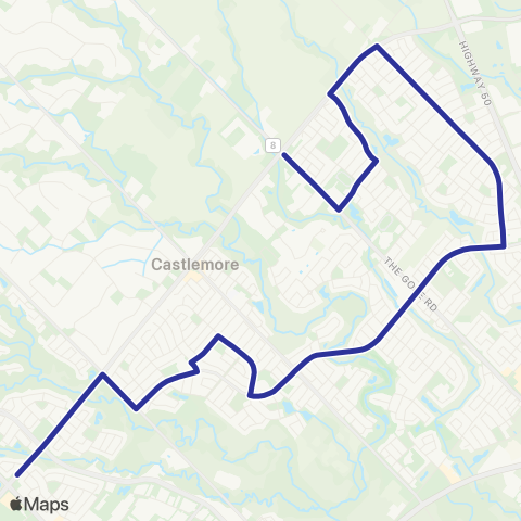 Brampton Transit Cardinal Ambrozic 214 map