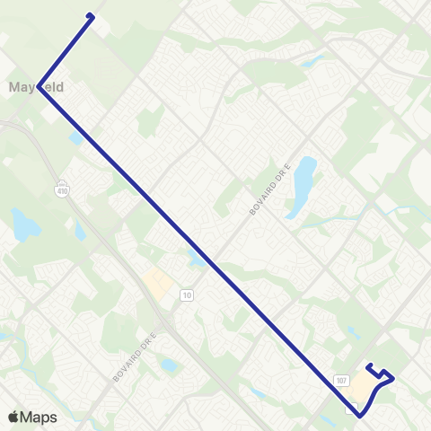 Brampton Transit Mayfield 208 map