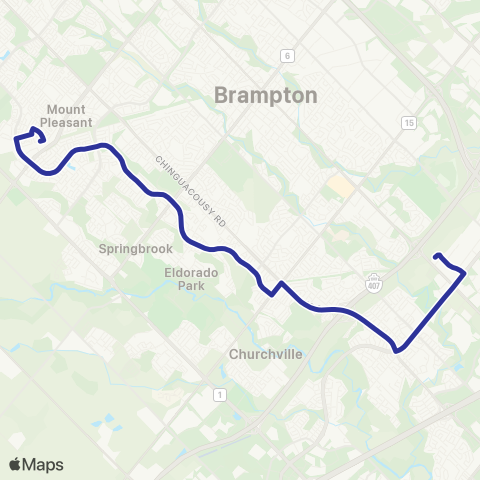 Brampton Transit James Potter map