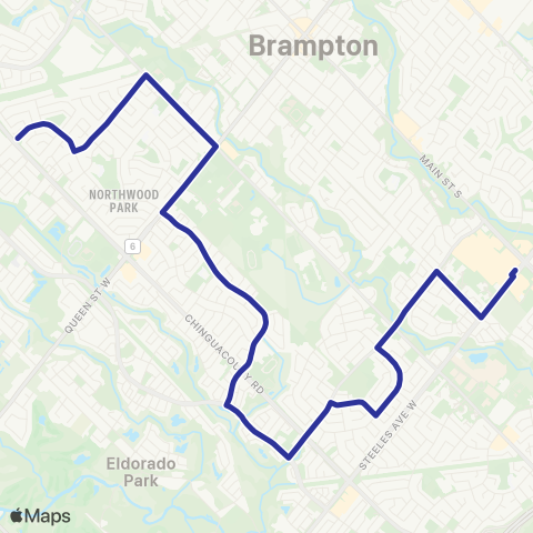 Brampton Transit Charolais map