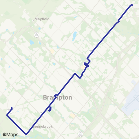 Brampton Transit Queen map