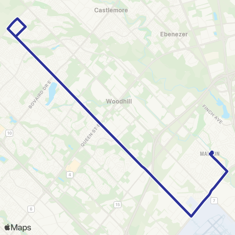 Brampton Transit Torbram map