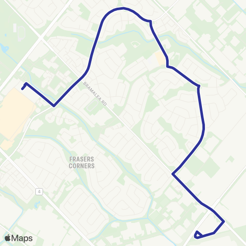 Brampton Transit Southgate map