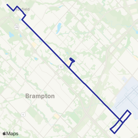 Brampton Transit Dixie map