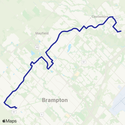 Brampton Transit Sandalwood map