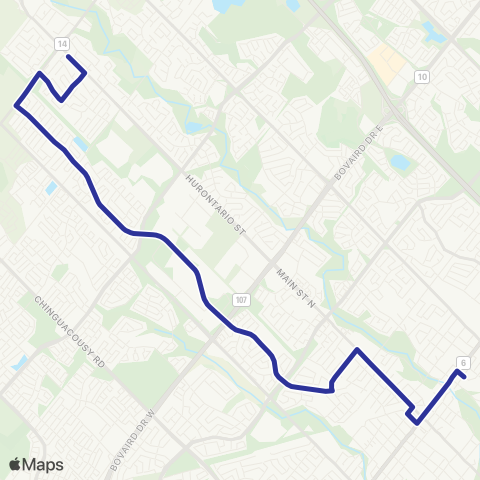 Brampton Transit Van Kirk map