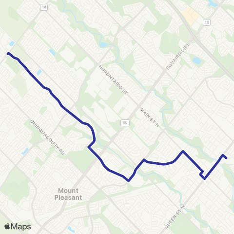 Brampton Transit Edenbrook map