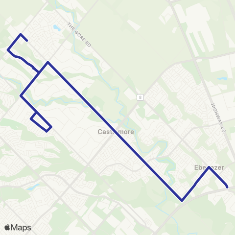 Brampton Transit McVean map